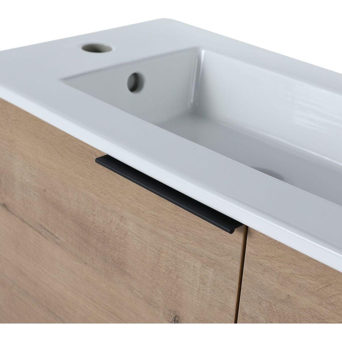 Bathroom Vanity with Sink 22 Inch for Small Bathroom,Floating Bathroom Vanity with Soft Close Door,Small Bathroom Vanity with Sink, 22x13 (KD-Packing)