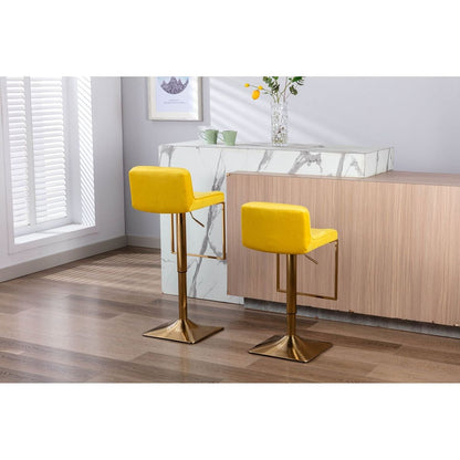 Bar Stools - Swivel Barstool Chairs with Back, Modern Pub Kitchen Counter Height, velvet