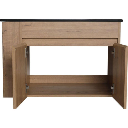 30 Inch Bathroom Vanity With Black Ceramic Basin and Adjust Open Shelf (KD-PACKING)