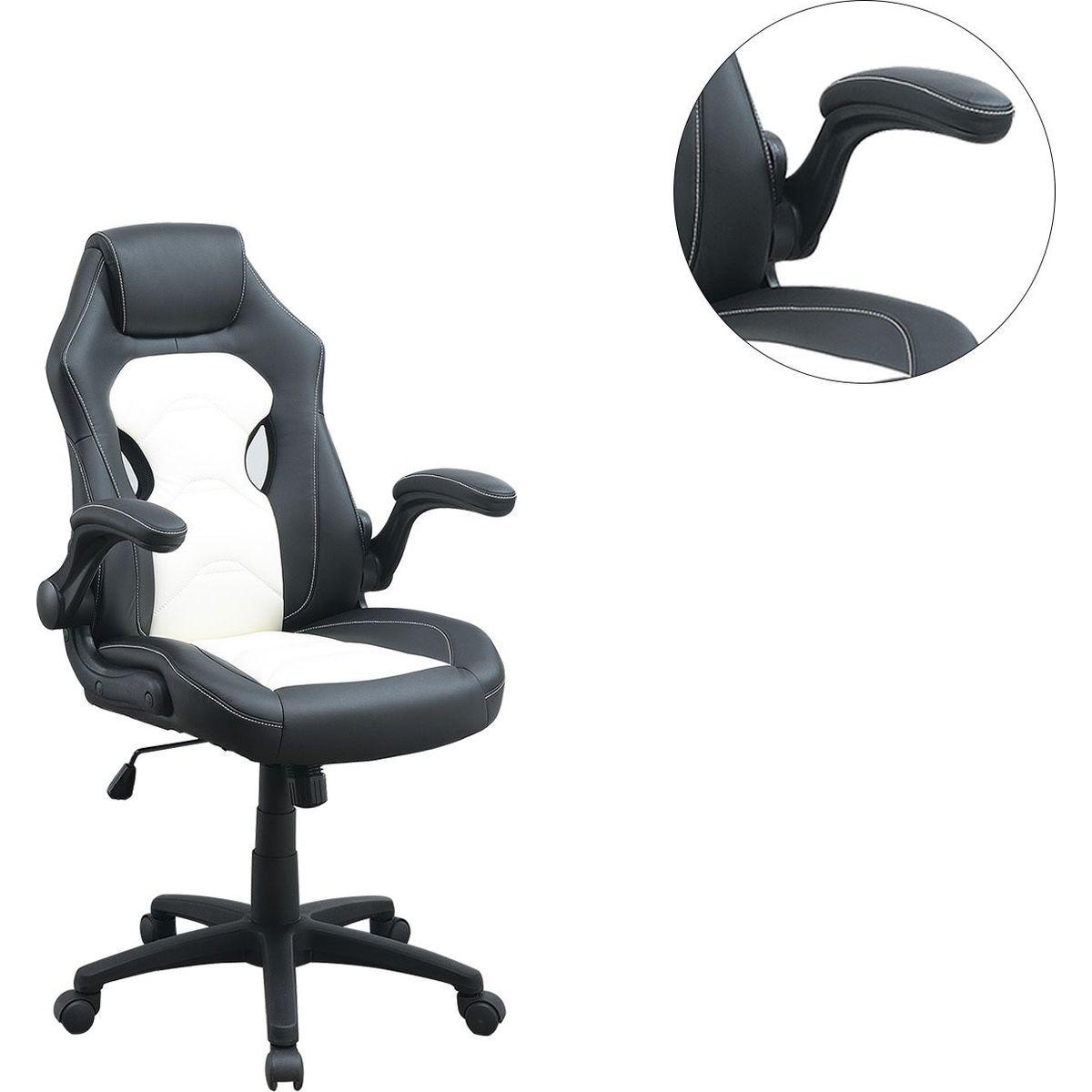 Adjustable Heigh Executive Office Chair, Black and White