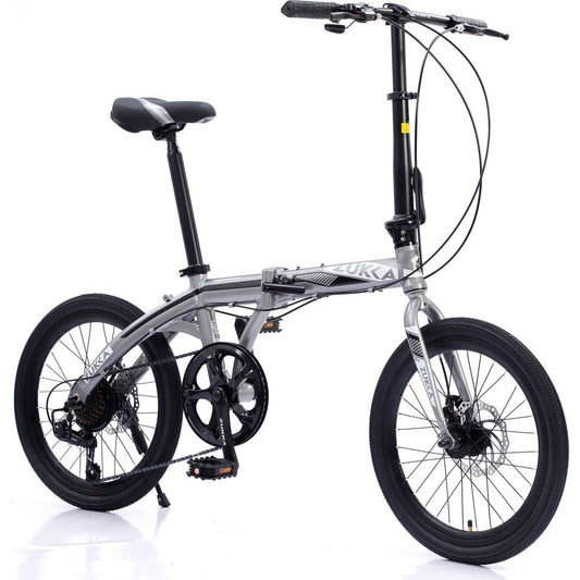 20" Folding City Bike Aluminum Frame 8 Speed Folding Bike