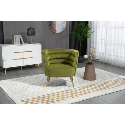 Accent Chair, leisure single chair with Golden feet