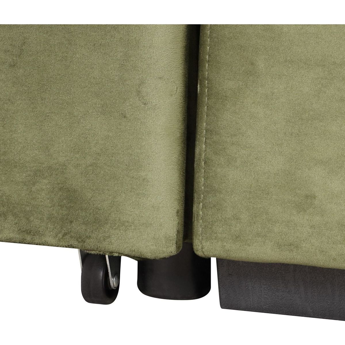 87.4" Sleeper Sofa Bed,2 in 1 Pull Out sofa bed L Shape Couch with Storage Ottoman for Living Room,Bedroom Couch and Small Apartment, Green