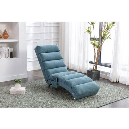 Linen Chaise Lounge Indoor Chair, Modern Long Lounger for Office or Living Room