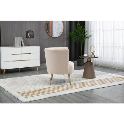 Accent Chair, leisure single chair with Golden feet