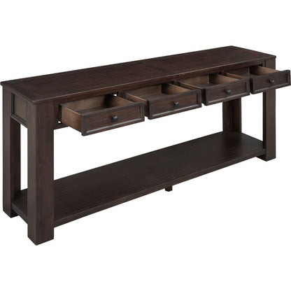 Console Table/Sofa Table with Storage Drawers and Bottom Shelf for Entryway Hallway (Espresso) - Streamdale Furniture