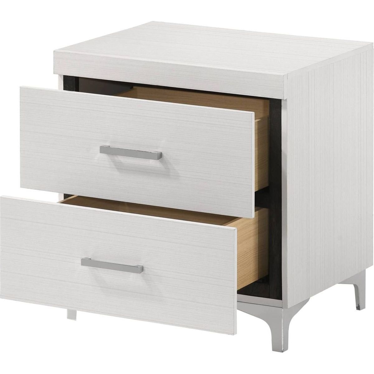 Casilda Nightstand in White Finish