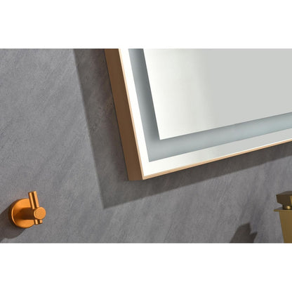 60x36 LED Lighted Bathroom Wall Mounted Mirror with High Lumen+Anti-Fog Separately Control