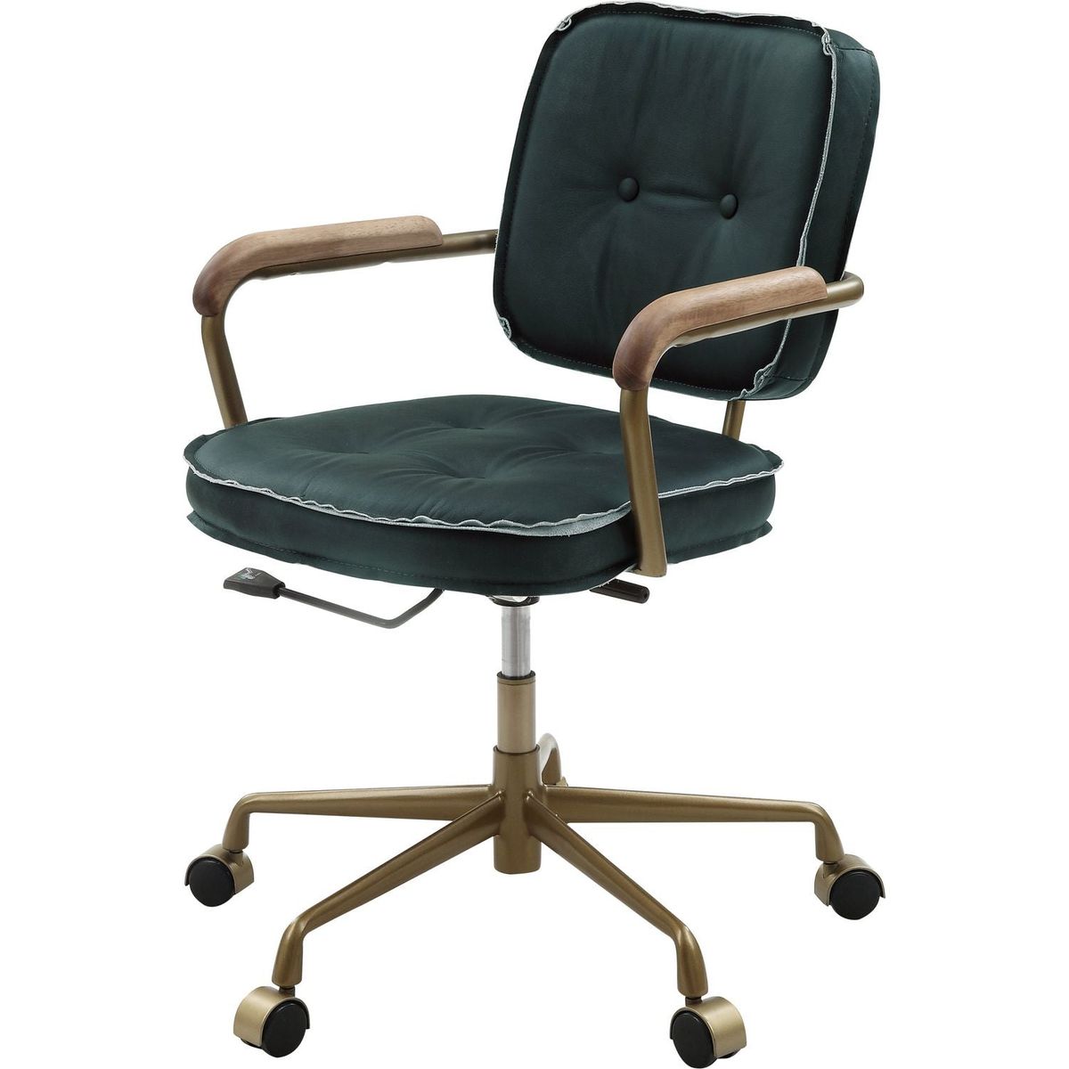 Siecross Office Chair, Emerald Green Leather