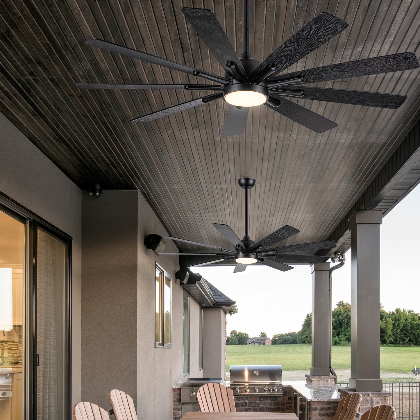 Mordern Farmhouse 62 In Black Ceiling Fan with Remote Control