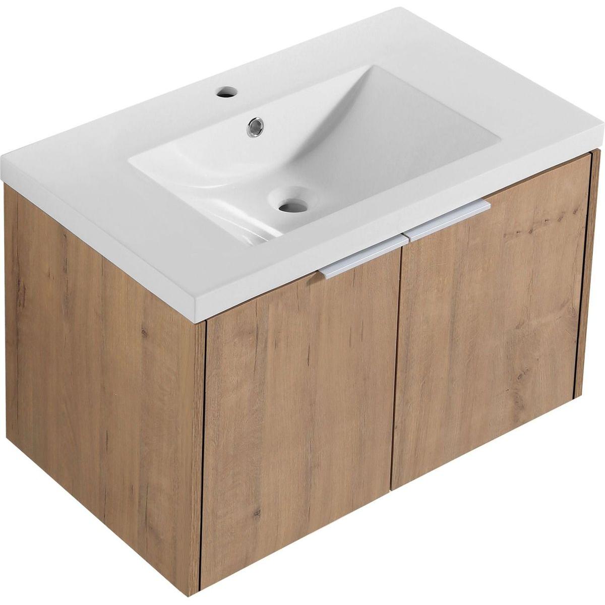 Soft Close Doors Bathroom Vanity With Sink, 30 Inch For Small Bathroom, 30x18-00630 IMO (KD-Packing)