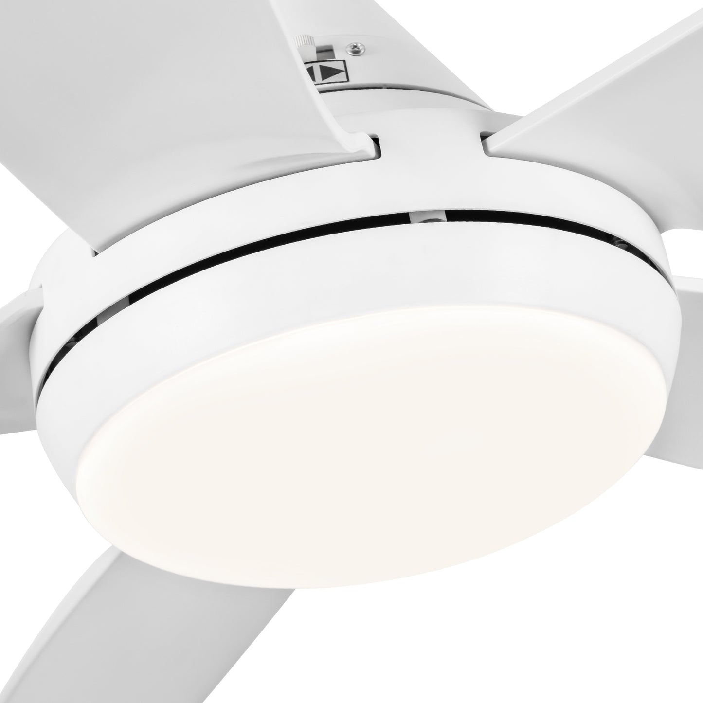 56 In Intergrated LED Ceiling Fan Lighting with White ABS Blade