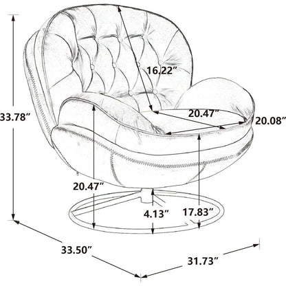 Accent chair TV Chair Living room Chair with Ottoman-Yellow