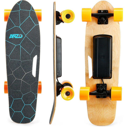 Small Electric Skateboard with Remote Control, 350W, Max 10 MPH, 7 Layers Maple E-Skateboard, load up to 100kg for Adult, Teens, and Kids