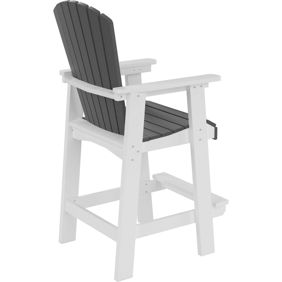 HDPE Bar Chair, White + Gray, Set of 2