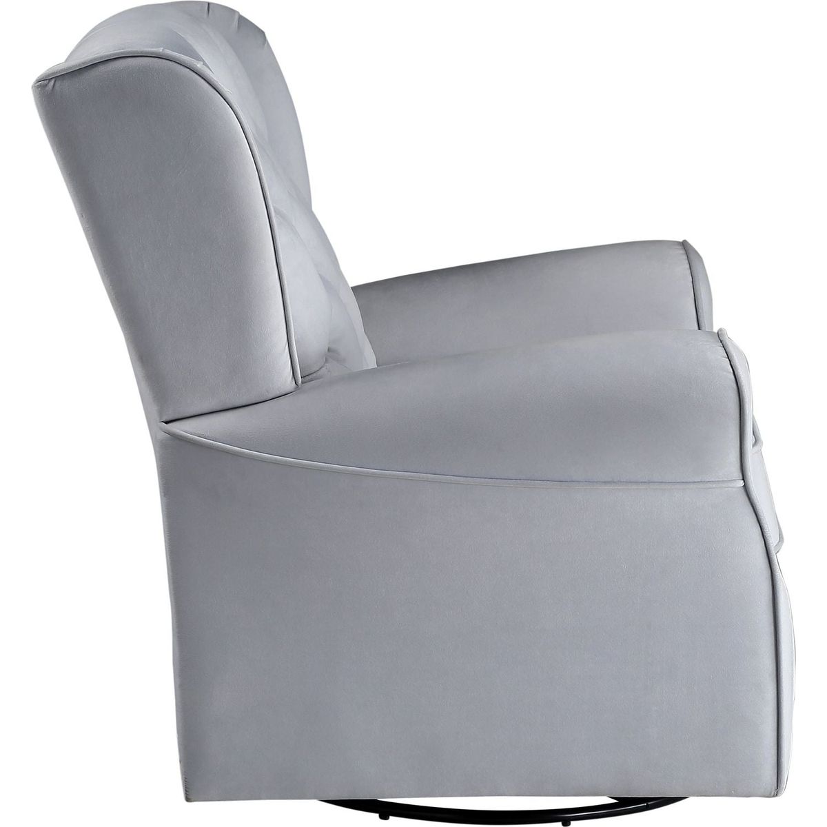 Zeger Swivel Chair w/Glider, Gray Fabric