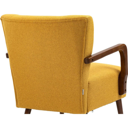 Wood Frame Armchair, Modern Accent Chair Lounge Chair for Living Room