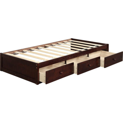 Twin Size Platform Storage Bed with 3 Drawers