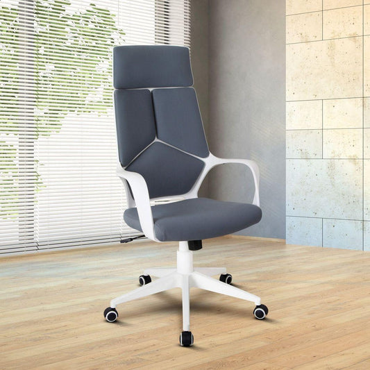 Techni Mobili Modern Studio Office Chair, Grey/White