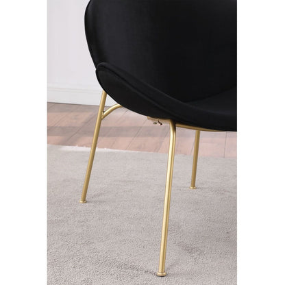 2 Chair/ 1 Carton Velvet Dining Chairs, Upholstered Living Room Chairs with Gold Metal Legs Colors)