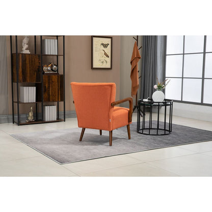 Wood Frame Armchair, Modern Accent Chair Lounge Chair for Living Room