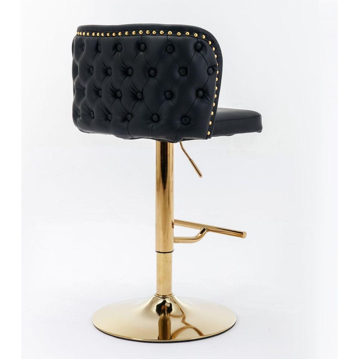 Swivel Barstools Adjusatble Seat Height, Modern PU Upholstered Bar Stools with the whole Back Tufted, for Home Pub and Kitchen Islandlack, Set of 2)