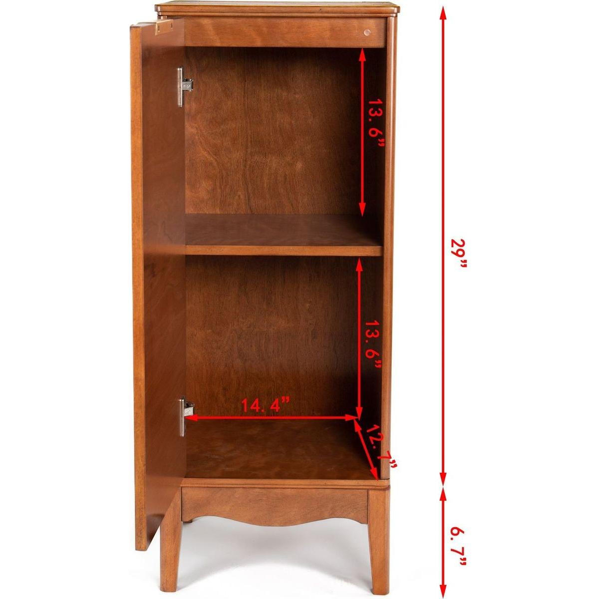 Modern Bathroom Floor Cabinet &Linen cabinet with Adjustable Shelves, Antique Brass (14.5"x12.6"x35.7")