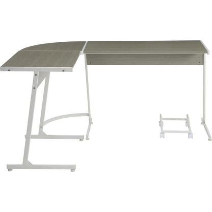 Dazenus Computer Desk, Gray & White Finish