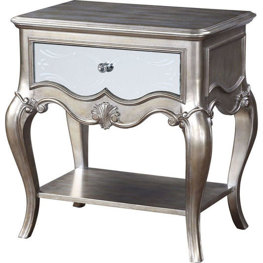 Esteban Nightstand (1 Drw) in Antique Champagne