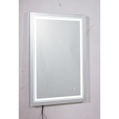 32x24 LED Lighted Bathroom Wall Mounted Mirror with High Lumen+Anti-Fog Separately Control+Dimmer Function