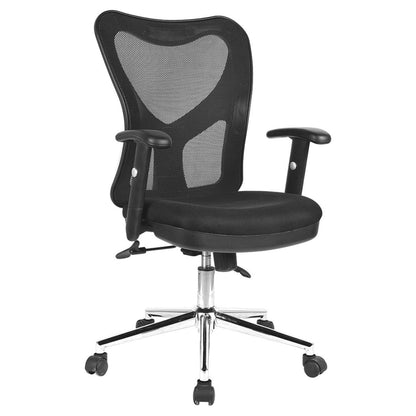 High Back Mesh Office Chair With Chrome Base, Black