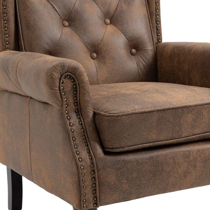 Wood Frame Armchair, Modern Accent Chair Lounge Chair for Living Room