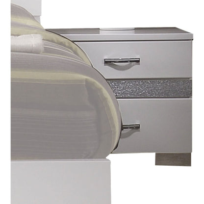 Naima II Nightstand in White High Gloss