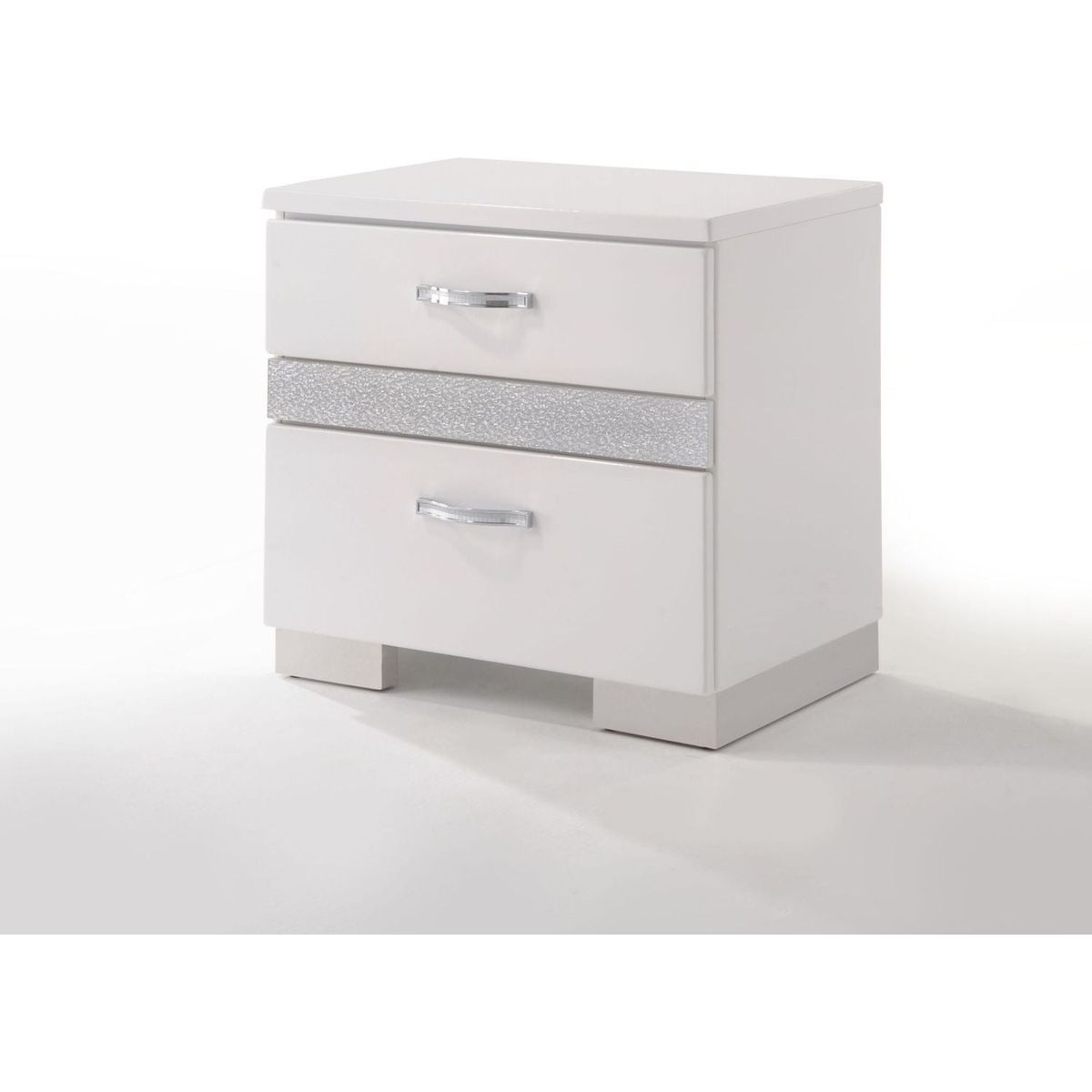 Naima II Nightstand in White High Gloss