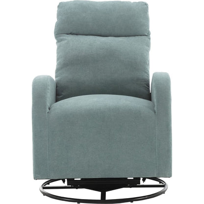 Upholstered Swivel Glider.Rocking Chair for Nursery in Misty Grey.Modern Style One Left Bag