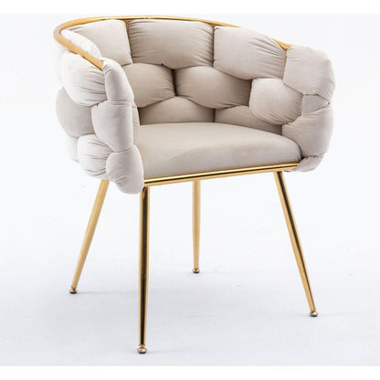 Luxury modern simple leisure velvet single sofa chair bedroom lazy person household dresser stool manicure table back chair turquoise set of 2