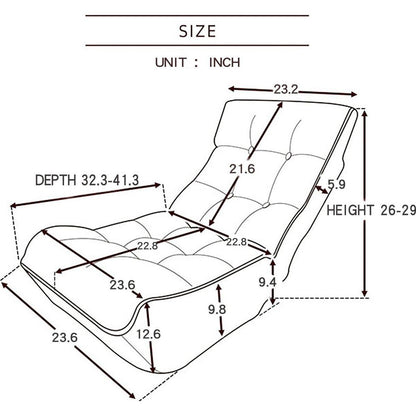 Single sofa reclining chair Japanese chair lazy sofa tatami balcony reclining chair leisure sofa adjustable chair