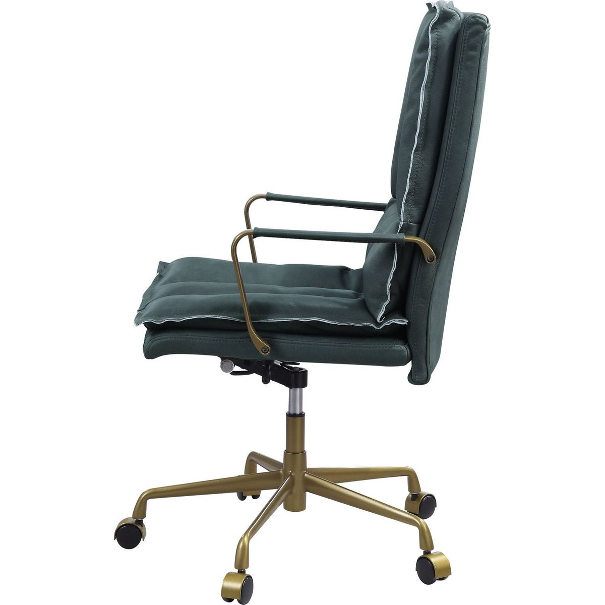 Tinzud Office Chair in Dark Green Top Grain Leather