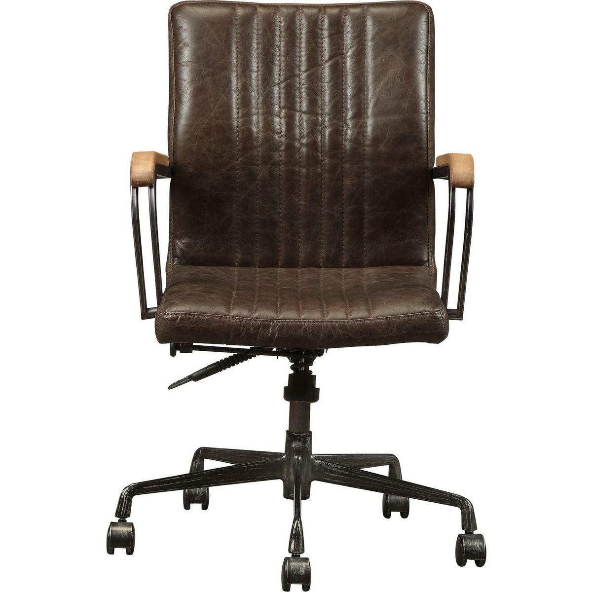 Joslin Office Chair in Distress Chocolate Top Grain Leather