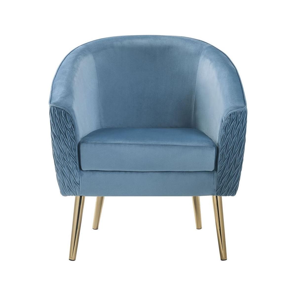 Benny Accent Chair, Velvet & Gold