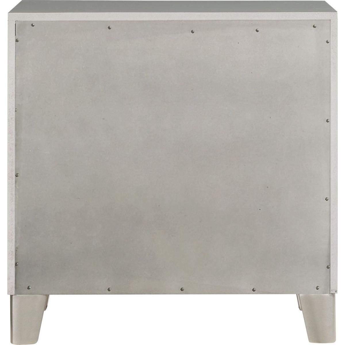 Sliverfluff Nightstand, Mirrored & Champagne Finish