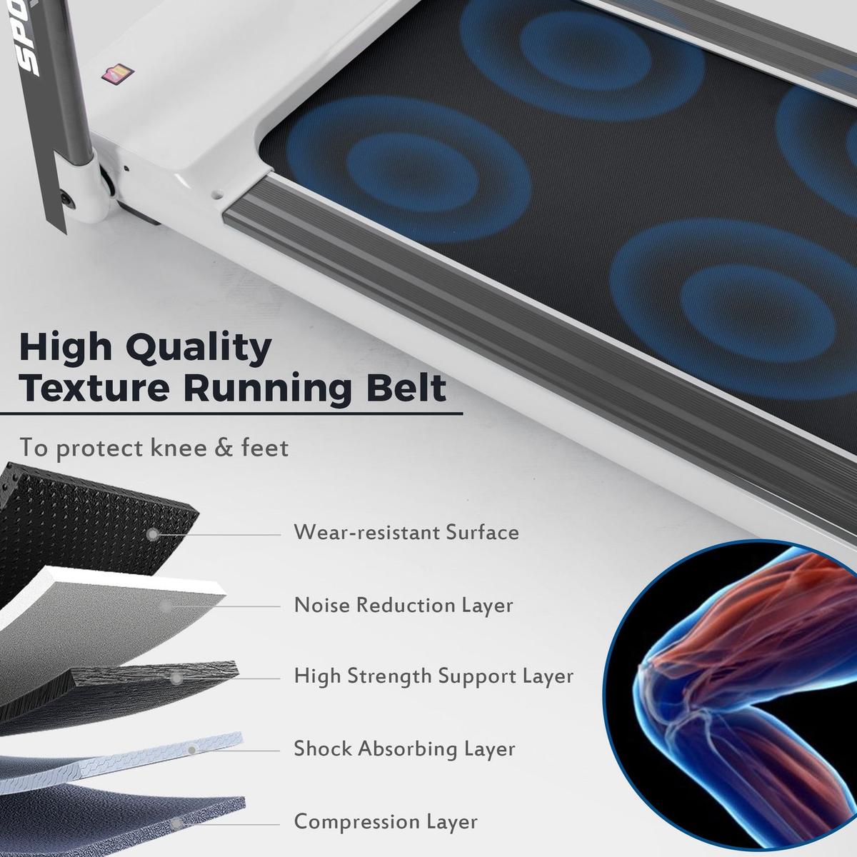 Portable Compact Treadmill;Electric Motorized 3.5HP;14KM/H;Medium Running Machine Motorised Gym 330lbs;Foldable for Home Gym Fitness Workout Jogging Walking;Bluetooth Speaker APP FITIME
