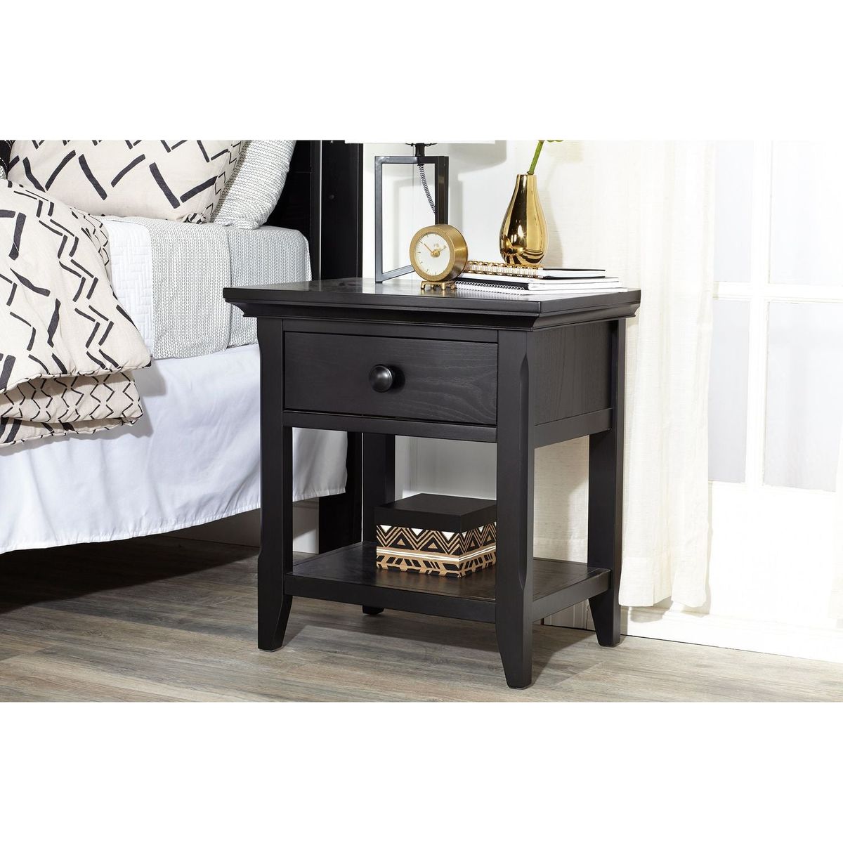 Overland Nightstand Forever Black