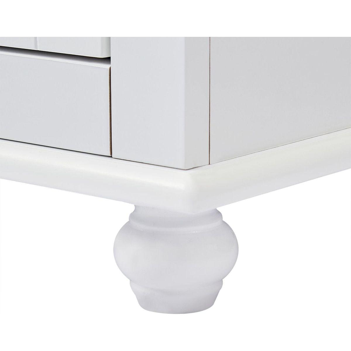 Tall Storage Cabinet with Two Drawers for Bathroom/Office, White