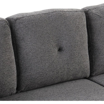 Reversible Sleeper Sectional Sofa Bed with Side Shelf and 2 Stools, Pull-Out L-Shaped Sofa Bed, Corner Sofa-Bed with Storage Chaise Left/Right Hande for Living Room, Blue Black