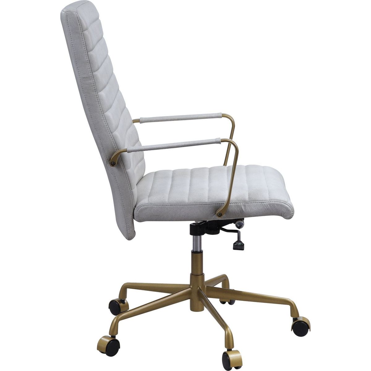 Duralo Office Chair in Vintage White Top Grain Leather