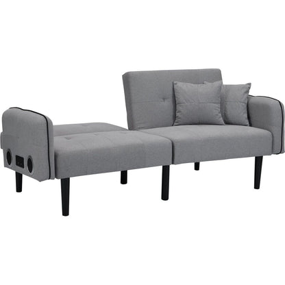 Folding Ottoman Sofa Bed with stereo (Gray)