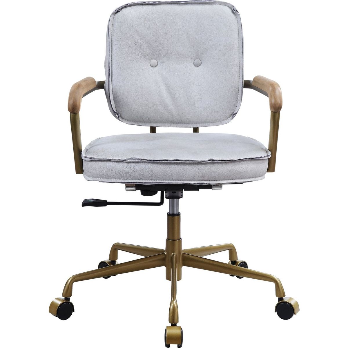 Siecross Office Chair in Vintage White Top Grain Leather