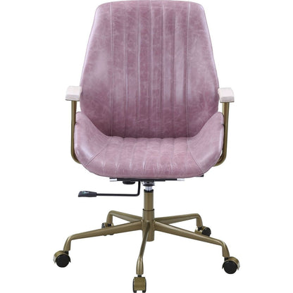 Hamilton Office Chair in Pink Top Grain Leather