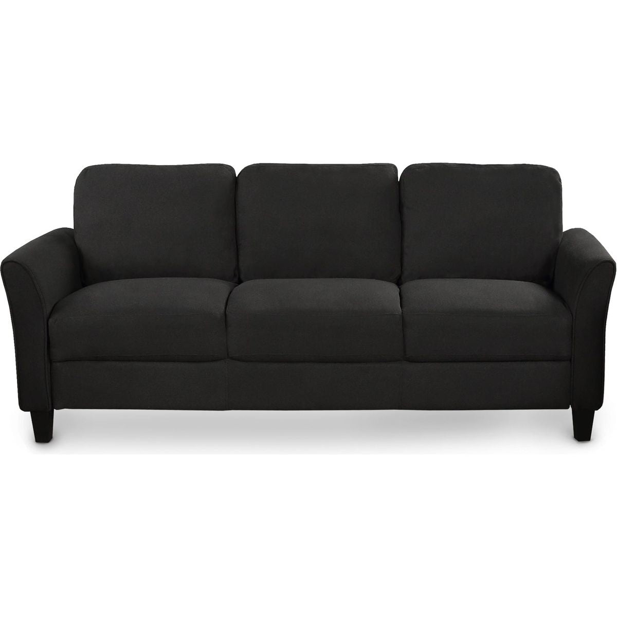 Living Room Furniture chair and 3-seat Sofa (Black)